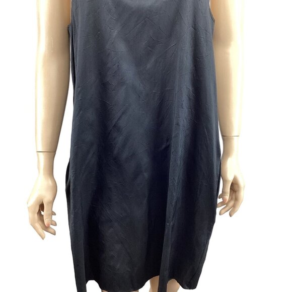 Calypso‎ St. Barth Black Silk Sleeveless Dress Size Medium Fringe Neck Shift - Picture 7 of 7